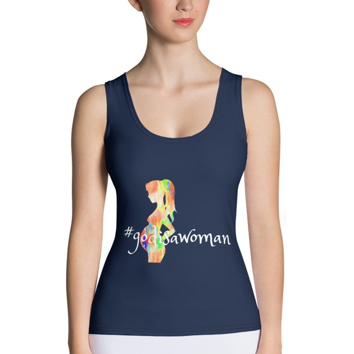 women_s-tank-tee-navy-stylish-tank-top-god-is-a-woman-wickedyo 9